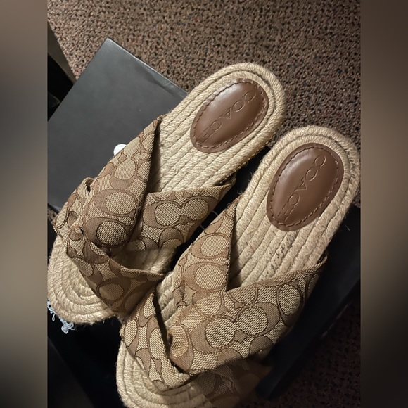 Coach Charli Sig Espadrill Sandals - Picture 2 of 2
